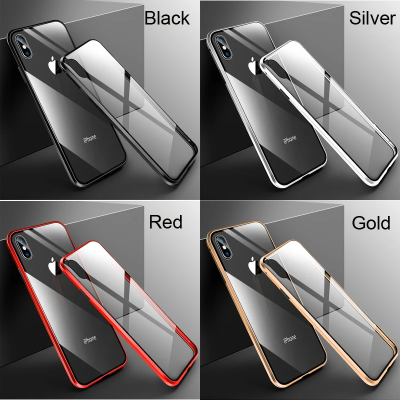 Магнитный металлический чехол Do Dawer для iPhone XR XS MAX X 8 Plus 7 + Чехлы из закаленного