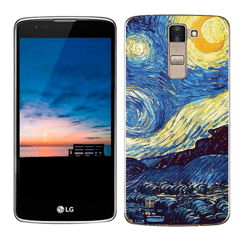 Роскошный чехол для LG K8 Lte K350 K350E K350N чехлы с масляной росписью силиконовый мягкий