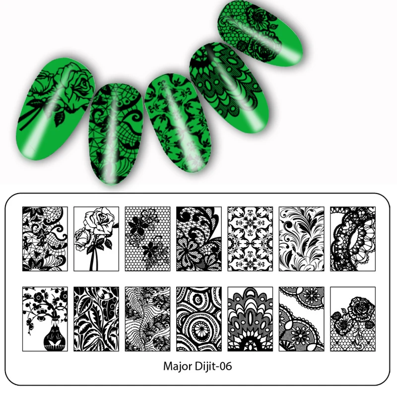 1 шт. пластины для стемпинга ногтей кружевной рисунок диск переносная печать