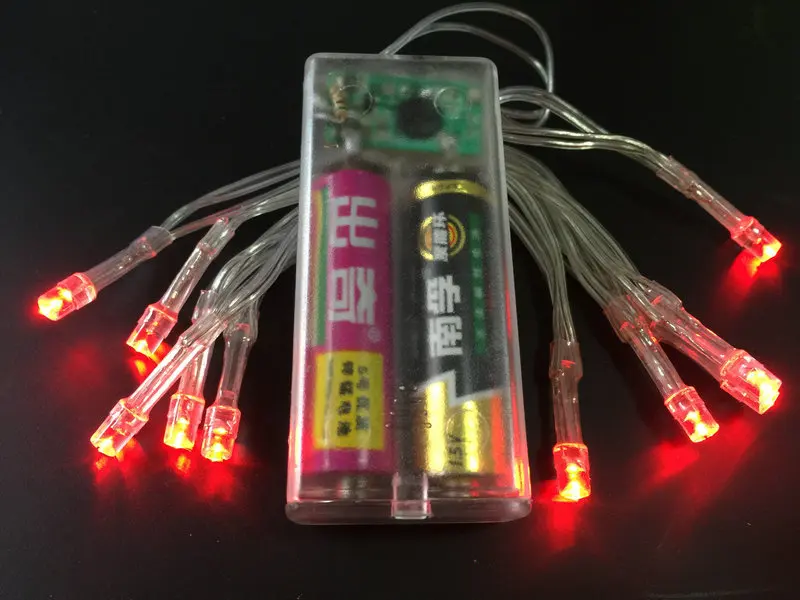 2 шт./лот 1 м 10LED AA батарея управляемая сказочная гирлянда светодиодные мигающие