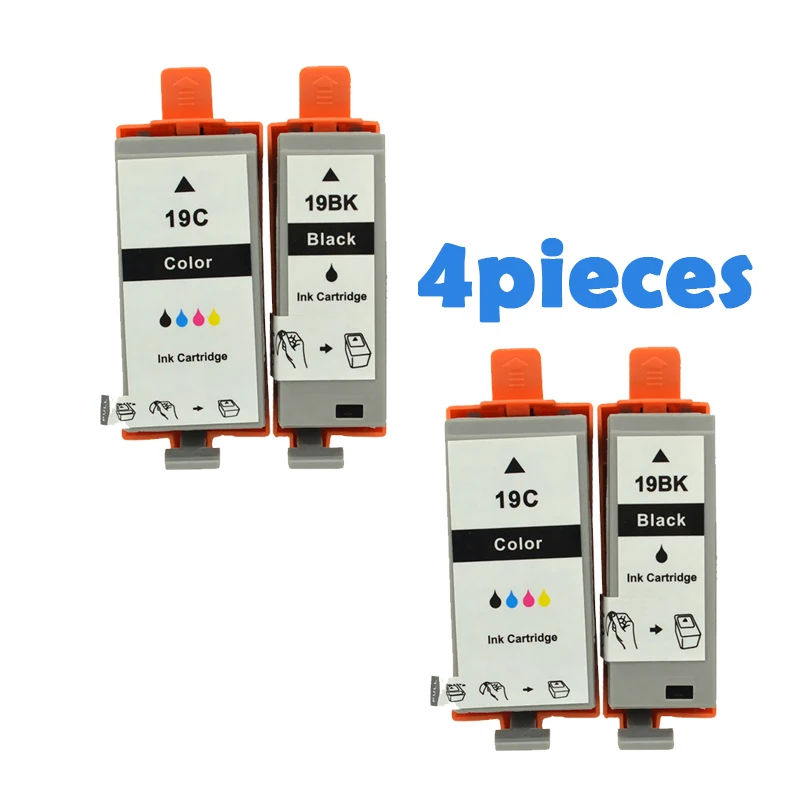 4 шт. 2 комплекта совместимый чернильный картридж s для canon BCI 19 BCI19 Canon Pixus mini260 360 iP100