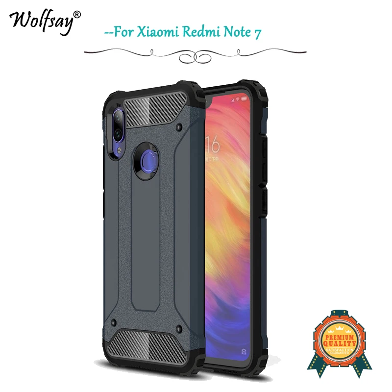 

For Xiaomi Redmi Note 7 Case Shockproof Armor Hard Silicone PC Phone Case For Xiaomi Redmi Note 7 Cover For Xiaomi Redmi Note 7