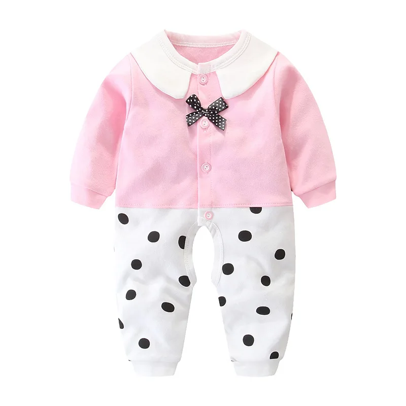 BibiCola/детский хлопковый комбинезон на весну-осень с длинными рукавами для