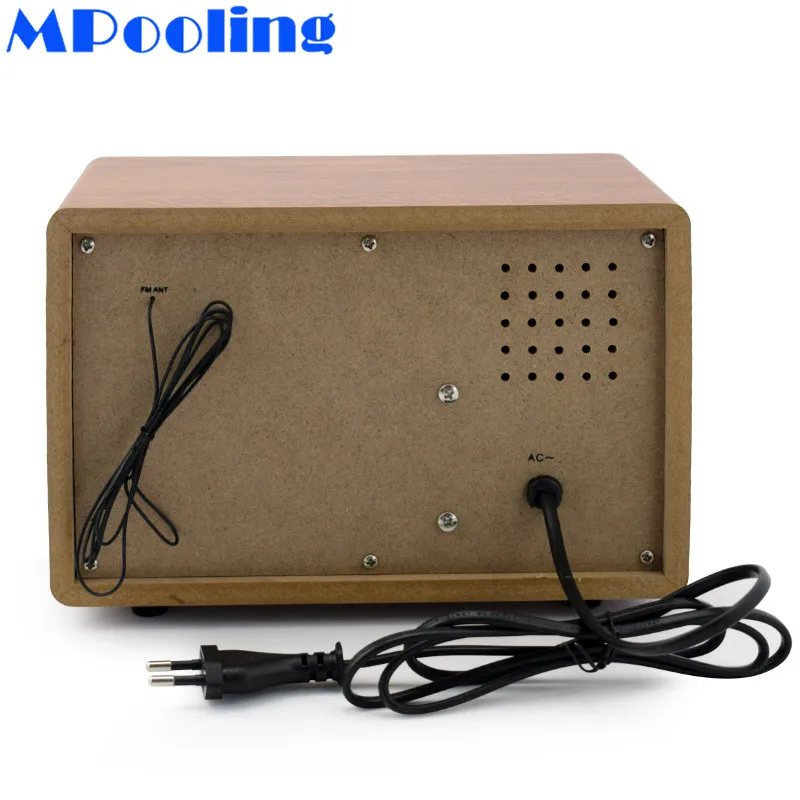 Винтажное классическое настольное радио MPooling из дерева AM/FM с Bluetooth встроенным