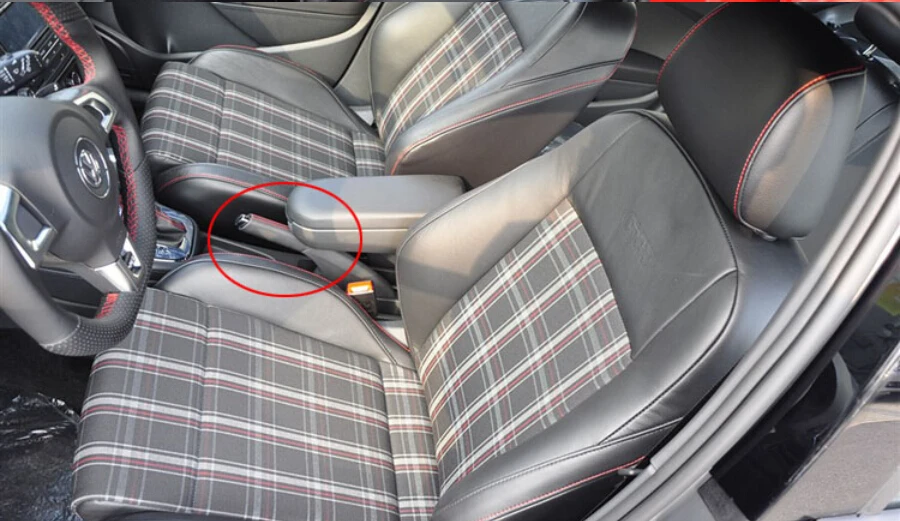 STYO для VW POLO 2011- red LINE из натуральной кожи ручной рычаг тормоза чехол/крышка