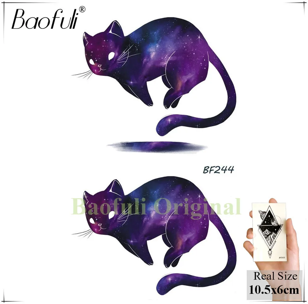 Baofuli 3D геометрическая Медуза линия круглая временная татуировка наклейка бумага треугольник океан поддельные татуировки боди искусство Рука черная татуировка - Цвет: BBF244