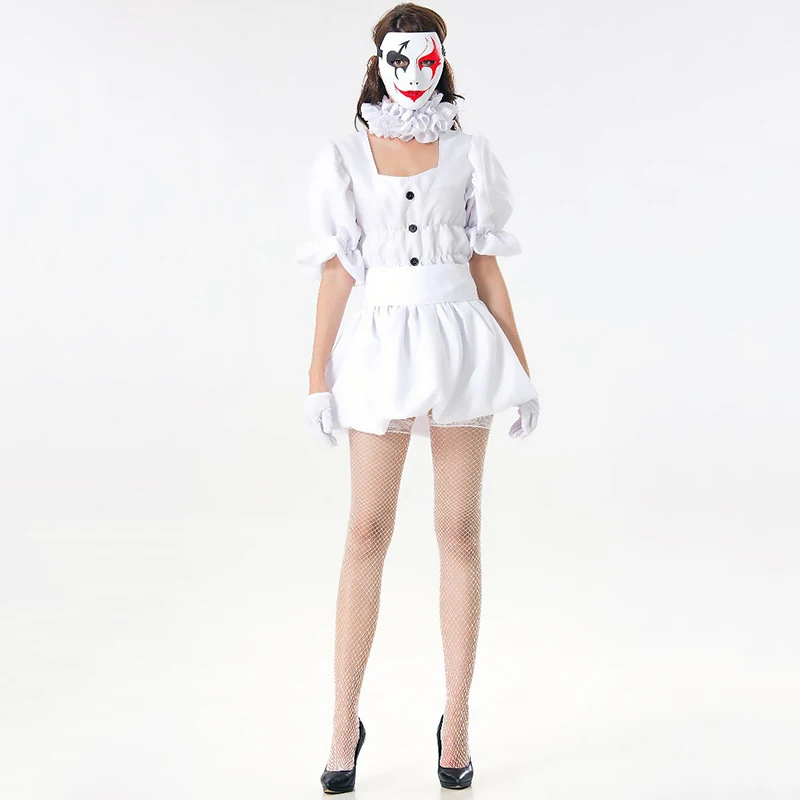 Женский костюм клоуна женский Pennywise взрослый ужасов для Хэллоуина нарядное