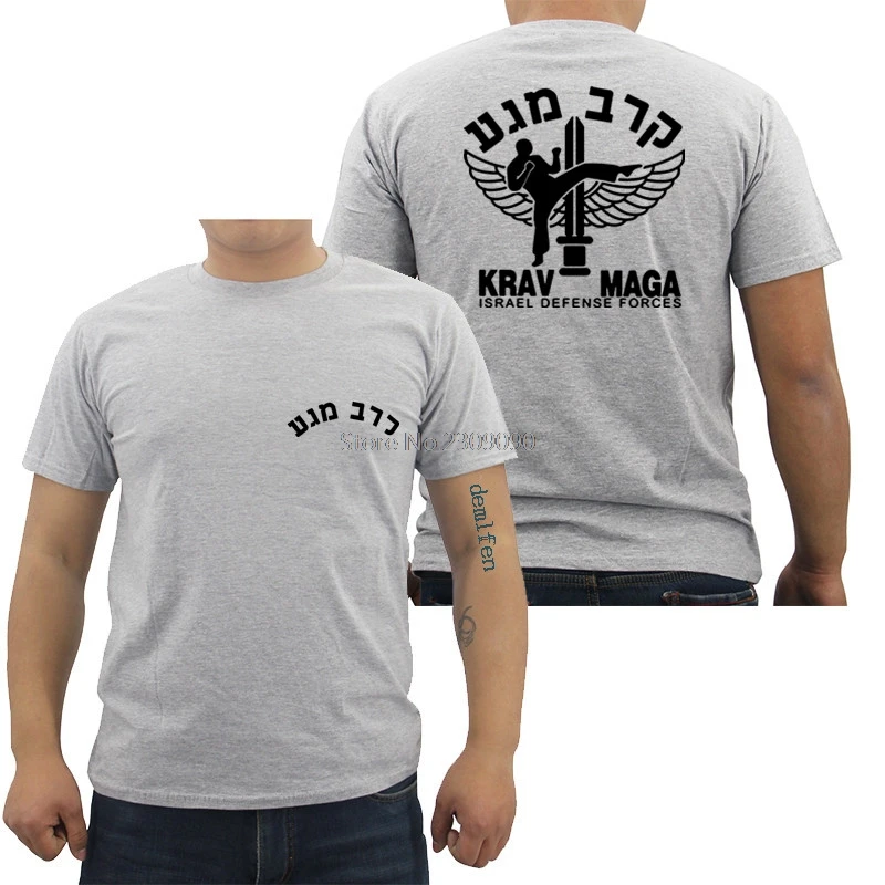 gray Israel Krav Футболка "мага" Мужская модная хлопковая футболка с коротким рукавом повседневные Хип-хоп футболки Harajuku уличная одежда для фитнеса - Цвет: gray