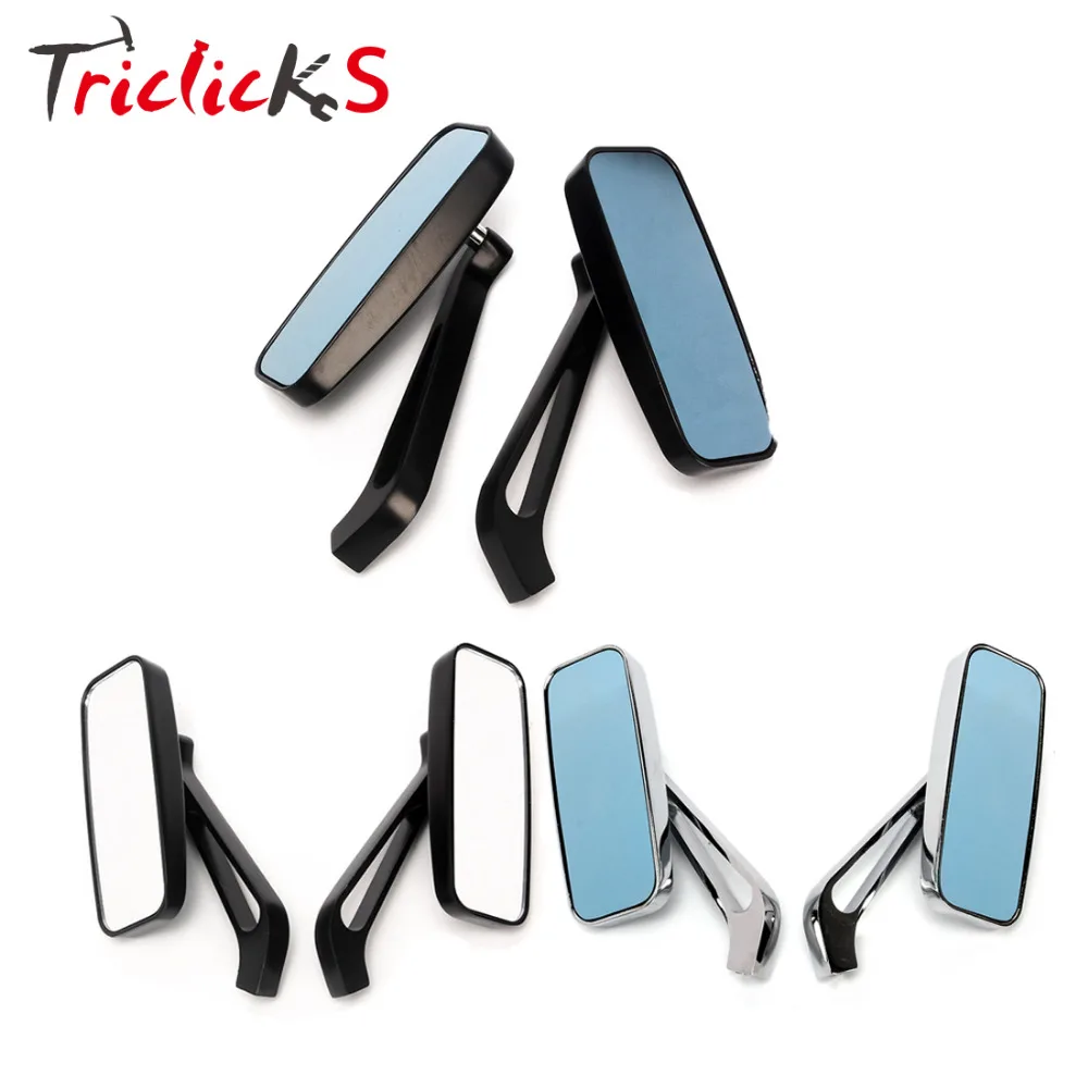 Triclicks Motorcycle Rear View Mirror Side Mirrors 8MM 10MM 3 Colors RearView Rectangle For Yamaha Harley Honda Suzuki | Автомобили и