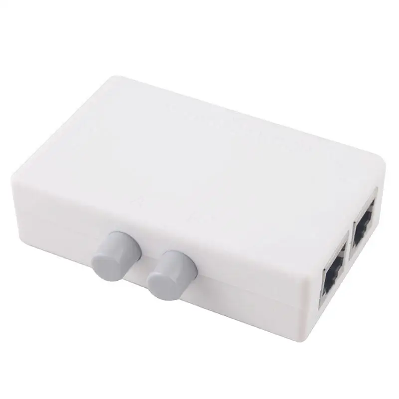 Mini RJ45 Dual 2 Way Port Network Manual Sharing Switch Switcher Box Adapter HUB #44424 | Компьютеры и офис