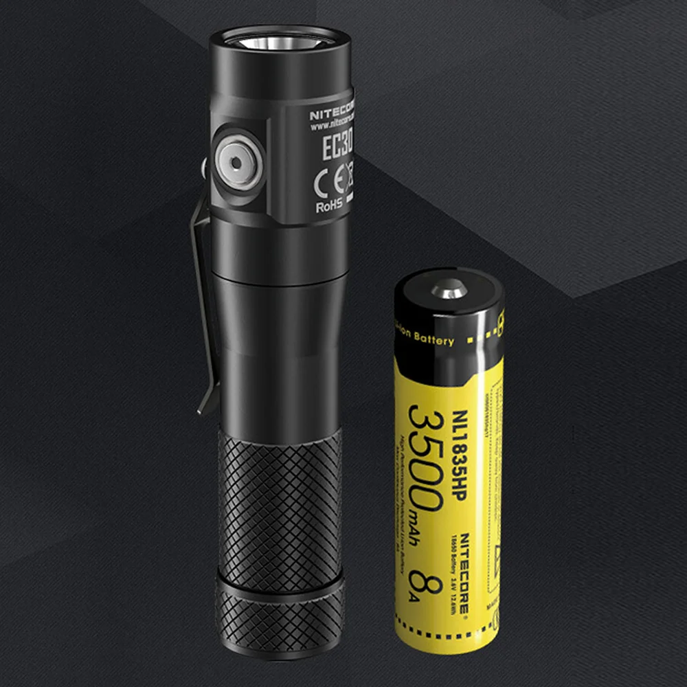 NITECORE EC30 + NL1835HP аккумулятор 1800LM CREE XHP35 HD светодиодный EDC фонарик водонепроницаемый
