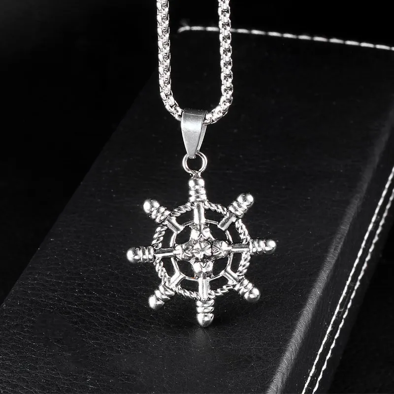 RIR мужское ожерелье с кораблем и штурвалом модная панк-путешественница