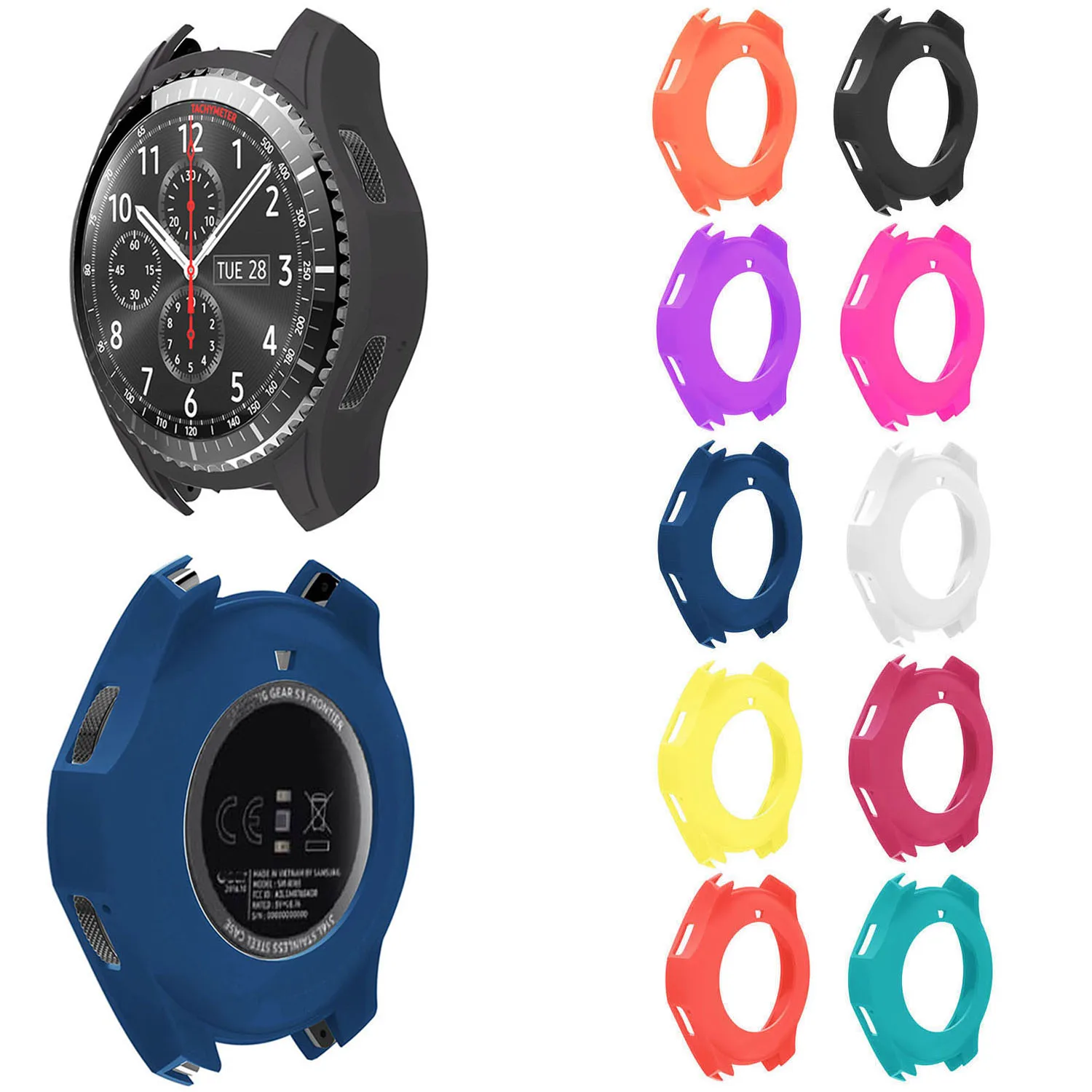 Тонкий защитный чехол для смарт часов Samsung Galaxy Watch 46 мм R800 рамка Gear S3 Frontier