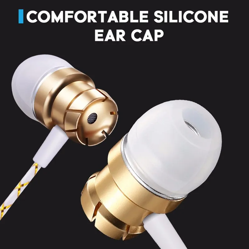 HAPTIME металлический 3 5 мм наушники-вкладыши Наушники с басами стерео гарнитура для