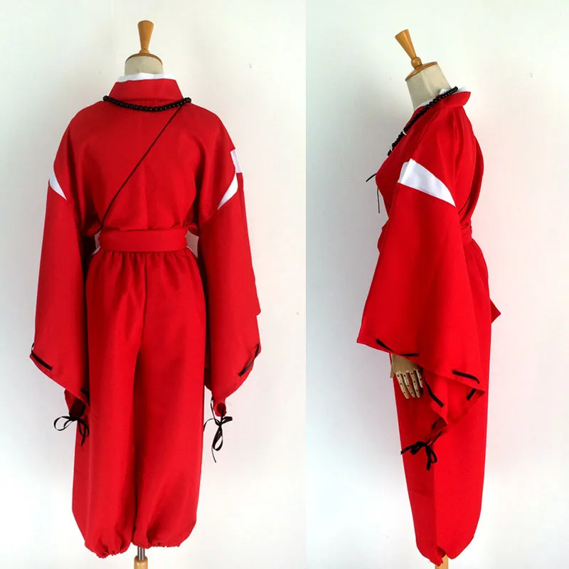 Inuyasha Косплей костюмы Красный японское кимоно ночной халат для мужчин костюм W