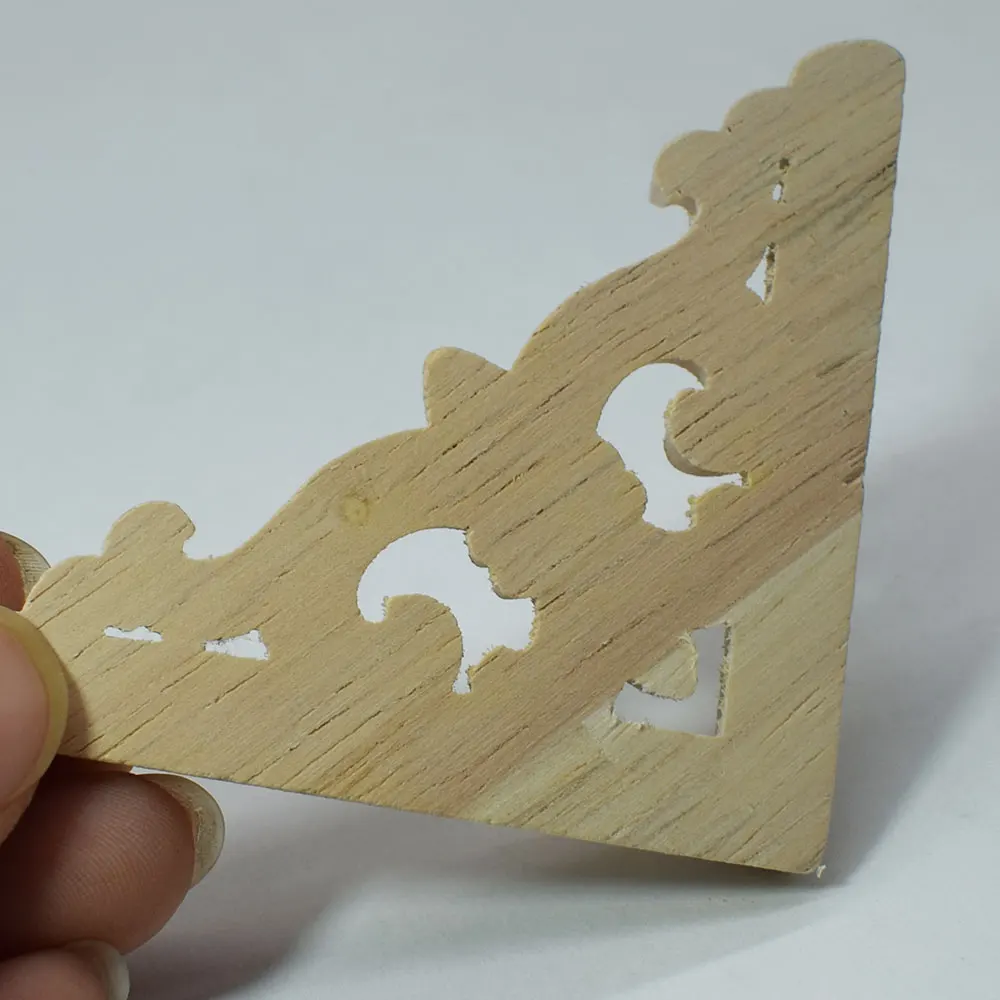 Ретро Винтаж Неокрашенная древесина наклейки с Резьбой Аксессуары дерево