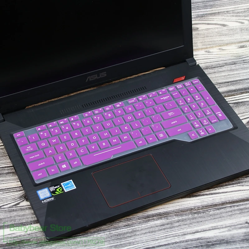 purple For ASUS ROG Strix Scar II GL704GW GL704 GL704G GL704GV GL704GM GL703VM GL703GM GL703GE 17.3 inch laptop keyboard cover skin - Цвет: purple