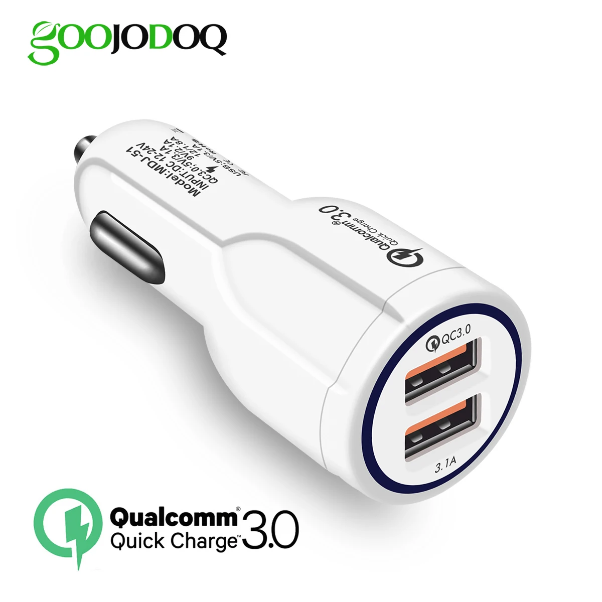 Car charger quick 3.0 Dual USB Charger Adapter auto battery charger for iphone samsung mini fast car charger for moblie phone images - 6