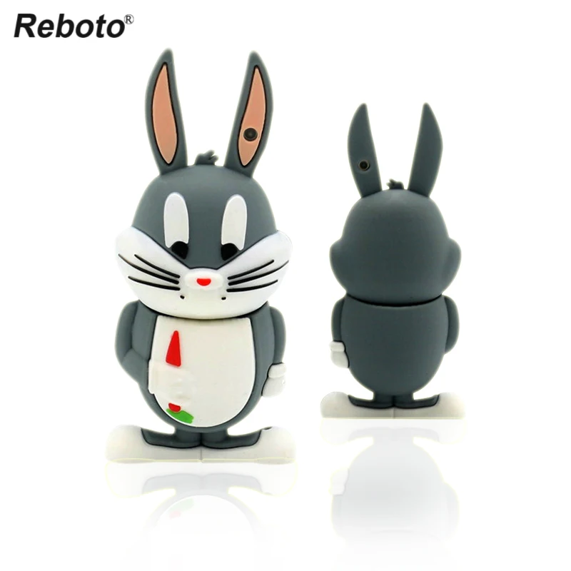 USB флеш накопитель Reboto с мультипликационным принтом мистер кролик 32 ГБ 16 2 0 64 8 4