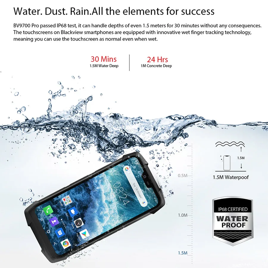 Blackview BV9700 Pro Водонепроницаемый смартфон с ОЗУ 6 ГБ ПЗУ 128 4380 мАч Android 9 0|Смартфоны| |