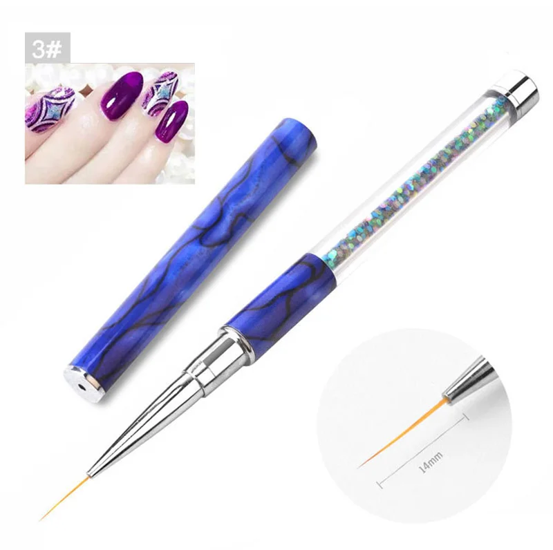 Новые поступления 5 цветов ногтей Acylic Кисть Nail Art pen Картина французской светотерапии ручка