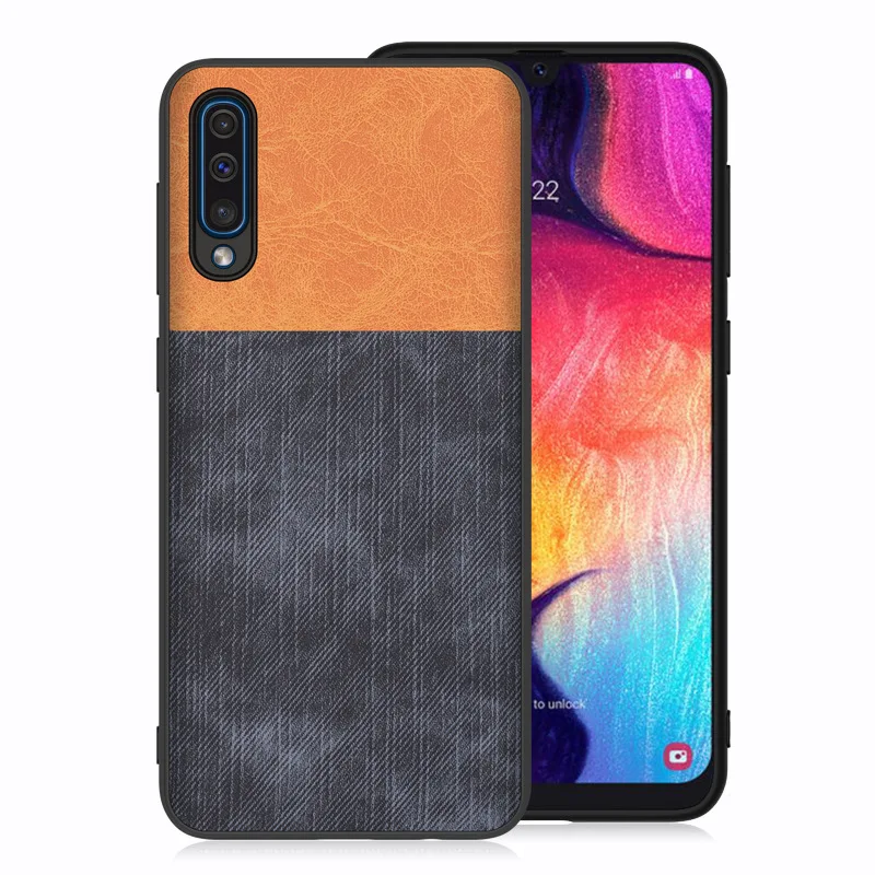 Тканевый чехол для samsung Galaxy A50 A70 A40 A30 A10 мягкий силиконовый деловая Противоударная
