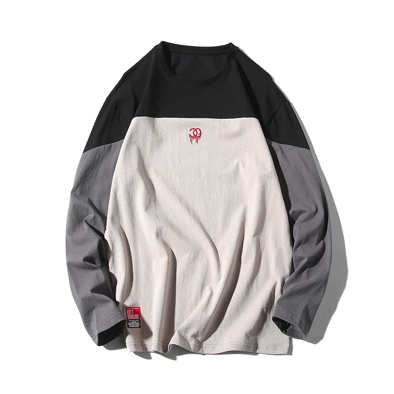

ePacket shipping Men Long Sleeve T-shirt Casual Tops Tees 3 Colors Size M-3XL