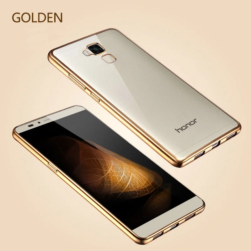 2016 Luxury Ultra Thin Clear Crystal Rubber Plating Electroplating TPU Soft Mobile Phone Case For Huawei Honor 5X Cover bag |