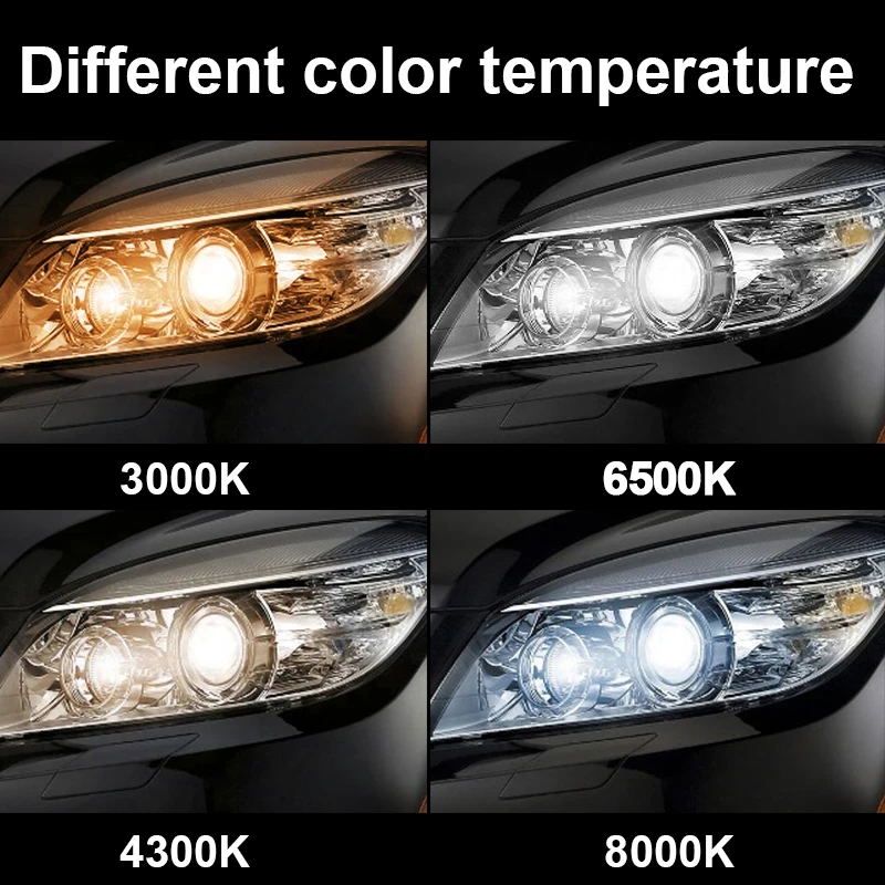 HLXG H7 светодиодные лампы 3000K 4300K 6500K 8000K H1 H3 H11 9005 HB3 9006 HB4 H4 фары 12V автомобильные
