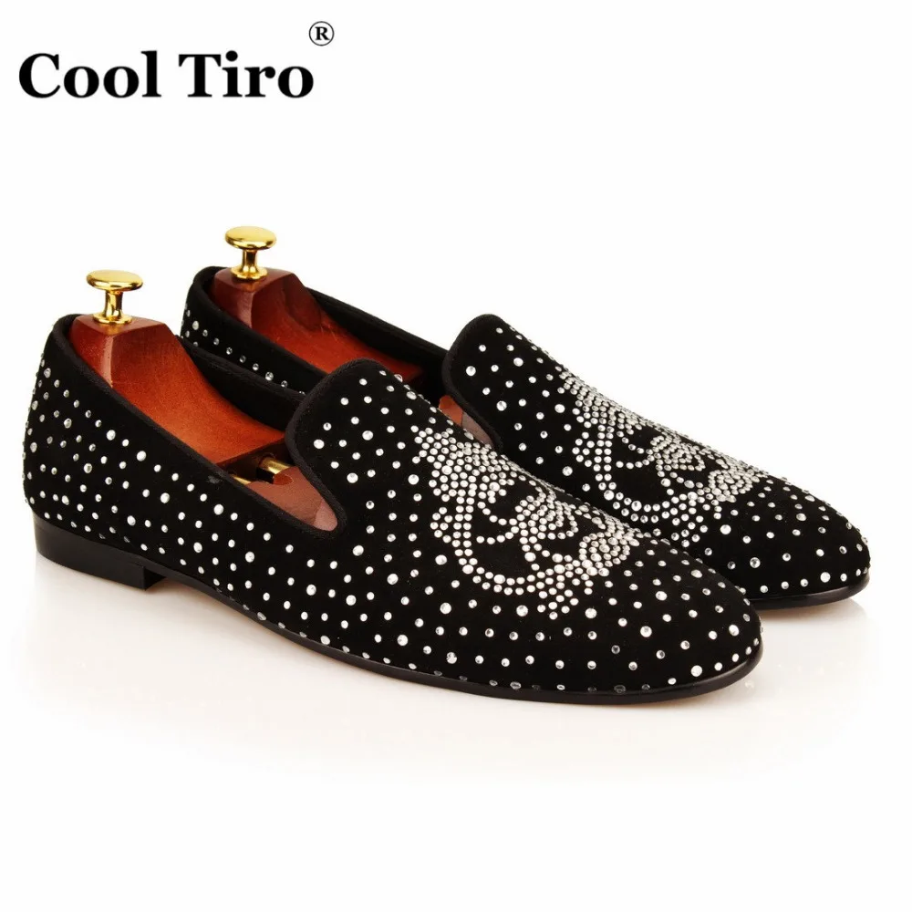 COOL TIRO/Новинка модные черные замшевые мужские туфли на плоской подошве со