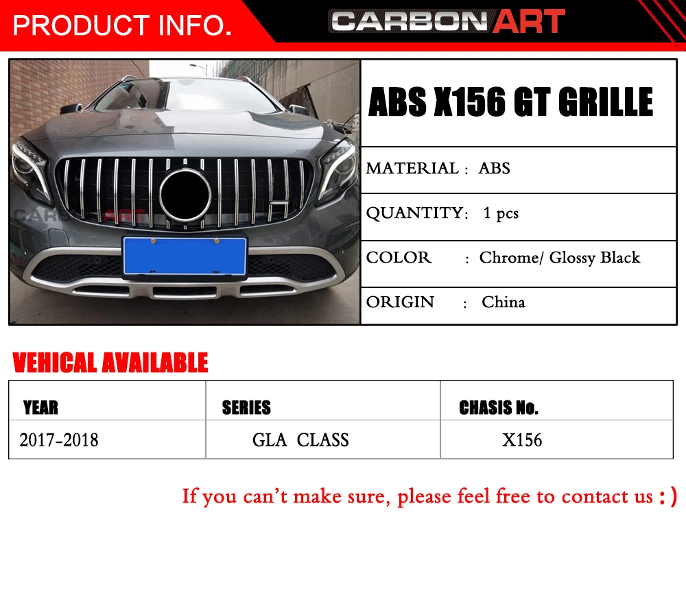Автомобильная передняя решетка подходит для нового Mercedes GLA X156 класса Facelift GLA200 GLA250 GLA260 Комплект кузова бампер гоночная решетка