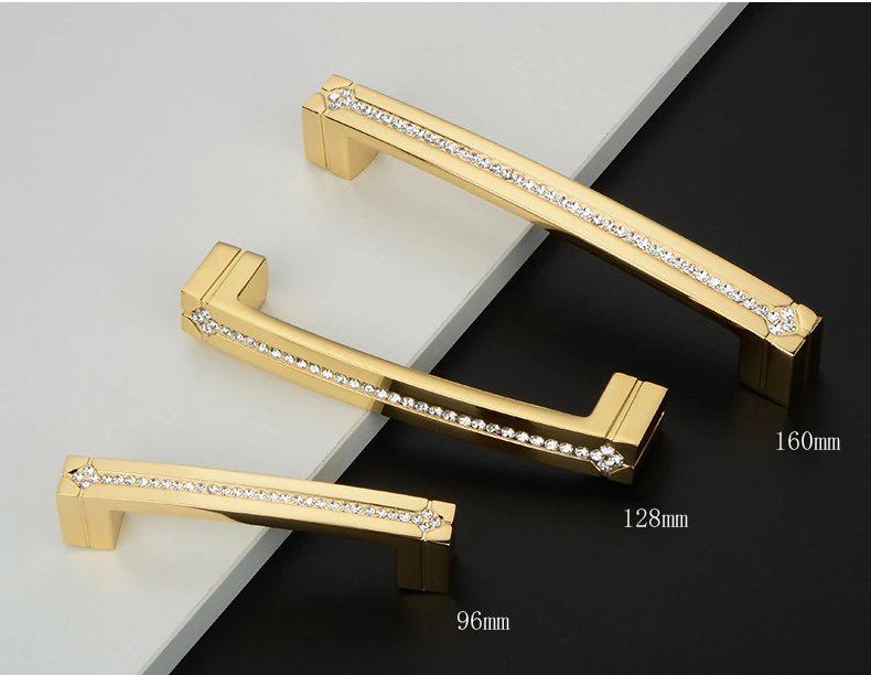 Роскошные ручки для мебели из хрустального стекла шкафа ящика кухонные шкафы