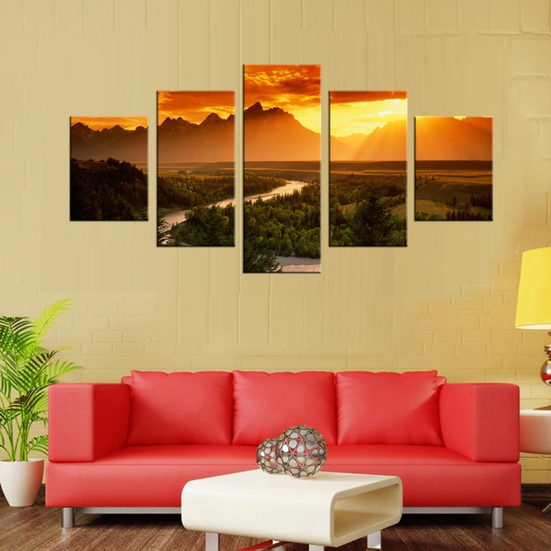 5 шт. Холст Искусство Сумерки дорога живопись на заказ холст напечатанный холсте