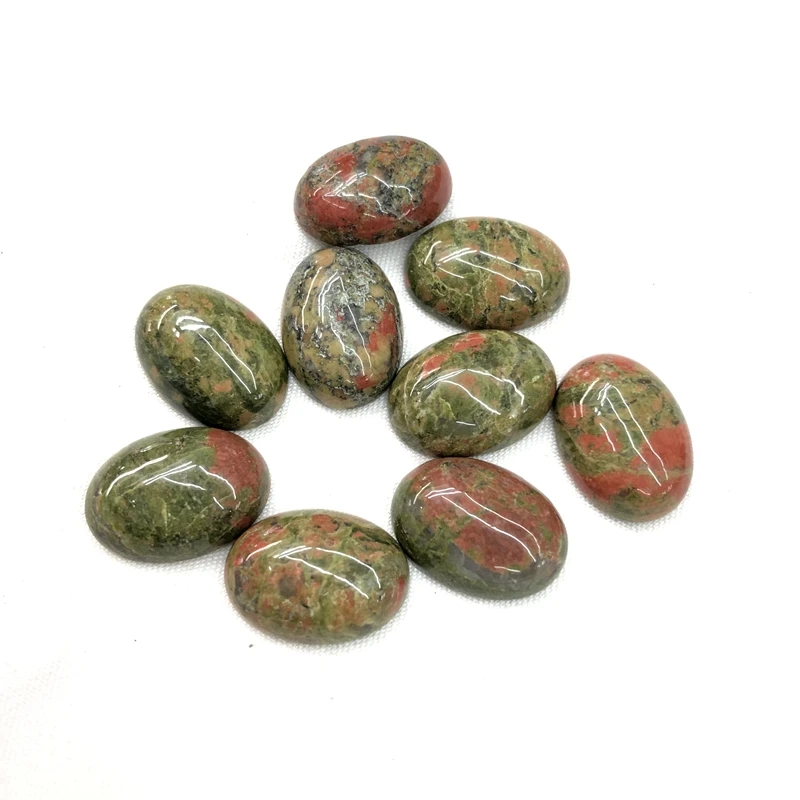 

Wholesale 20pcs Unakite Oval Cabohcon Bead 10x14mm 12x16mm 13x18mm 15x20mm 18x25mm 22x30mm Gem Stone CAB,Ring face