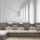 Пользовательские Абстрактные Художественные 3D фото обои пространство коридор Настенная роспись Офис Гостиная диван фон обои из древесного волокна рулон