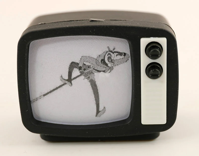 

G05-X5179 children gift Toy 1:12 Dollhouse mini ob11 Miniature rement vintage strip drawing small TV 1pcs