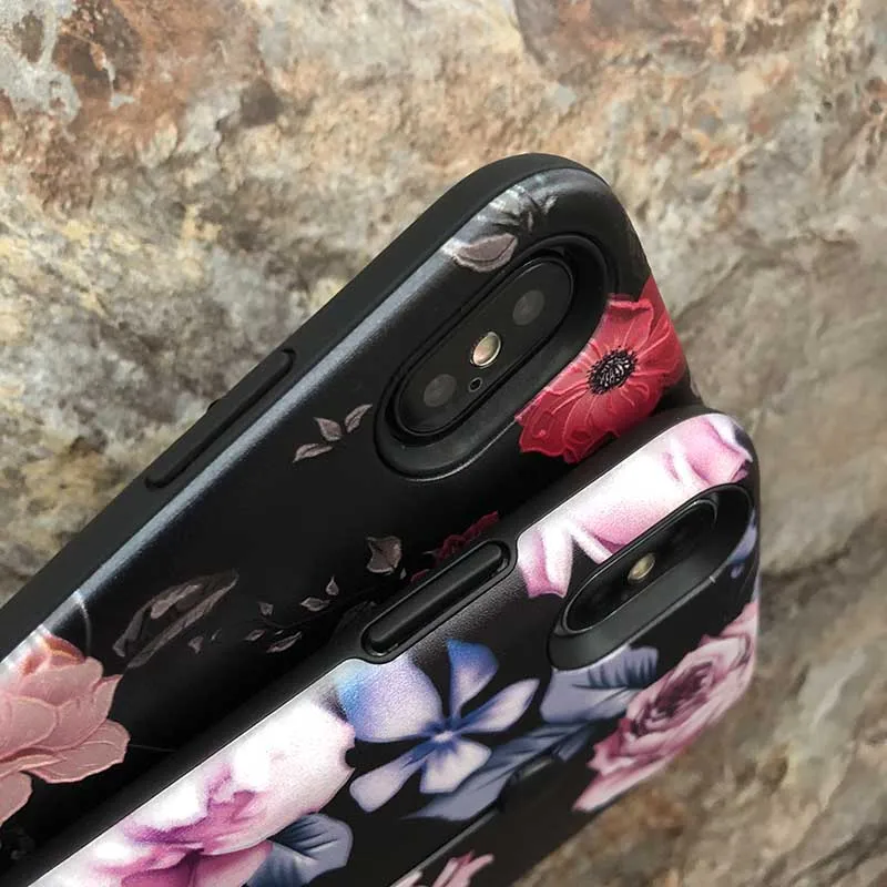 Kerzzil Cartoon Flamingos Floral Flower Vintage Case For iphone 7 8 Plus Holder Stand Phone Cover for X 6 6s Back | Мобильные
