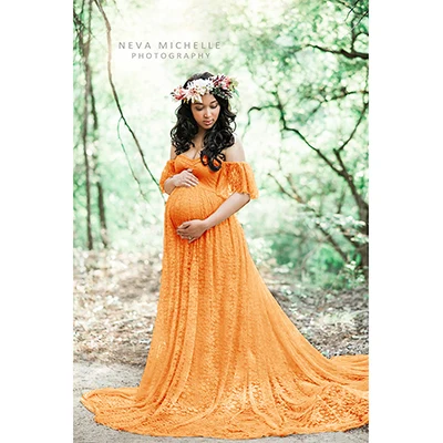 4 Новинка года; длинное платье для беременных; реквизит для фотосессии; платье для беременных; кружевное платье макси; sukienki - Цвет: 4