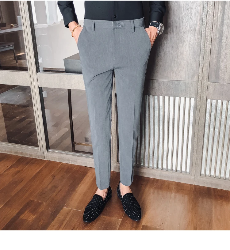 Платье Брюки Slim Fit Greyblack мужские деловые штаны деловые классические брюки мужские брюки офисные брюки мужские