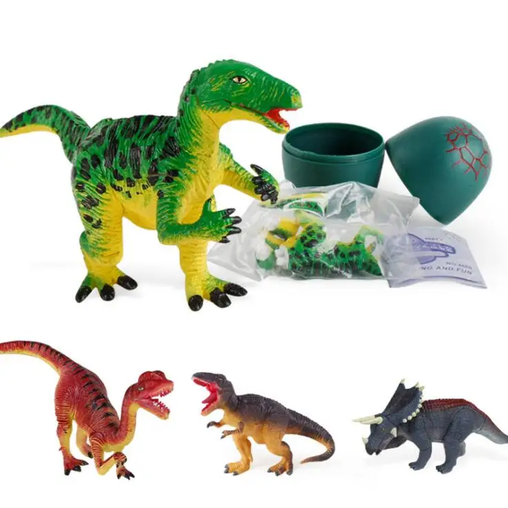 HKXZM 4PCS/SET 11 Stylesl Animal Dinosaurs Puzzle Egg Dino Eggs PVC Model Toys Collectible Children Education Kids | Игрушки и хобби