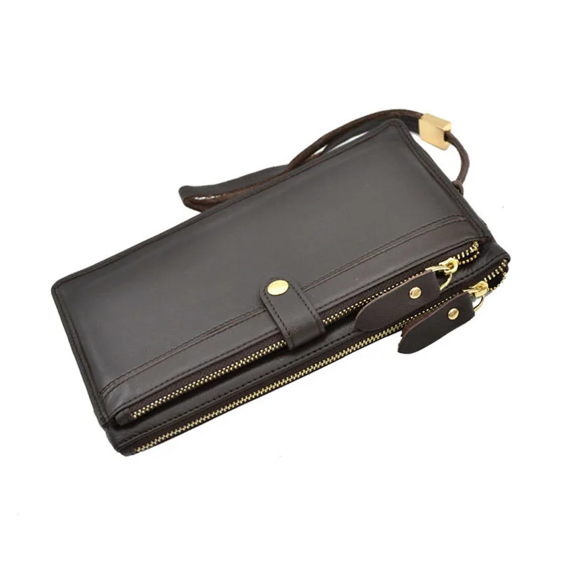 GENODERN мужские сумки клатчи бумажники из натуральной кожи деловые мужской кошелек