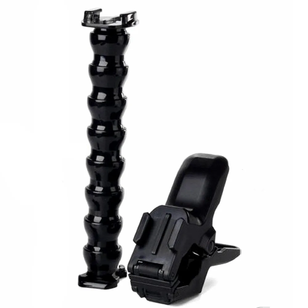 Jaws Flex Clamp Mount + 8 суставов Регулируемая гусиная шея для Gopro Hero 4 3 аксессуары камеры |