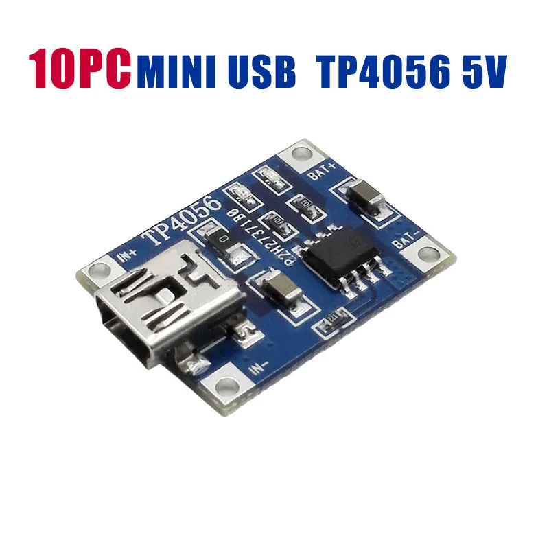 1/5/10/20 штук мини USB 5V 1A 18650 TP4056 модуль зарядного устройства литиевой батареи зарядная плата с двухканальная видеокамера с защитой функции 1A литий-ионный аккумулятор - Цвет: 10PCS