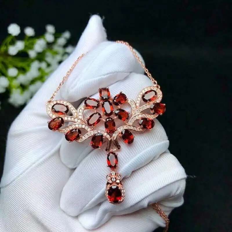 Женские гранатовые кулоны SHILOVEM классические изящные украшения из серебра 925