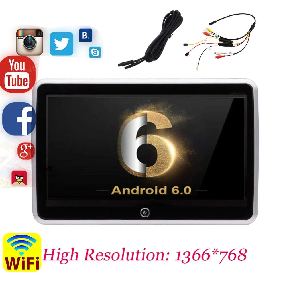 Android 6.0 Rear-Seat Entertainment System Screen with High Resolution 1366*768 Suport USB/SD/HDMI Port and WiFi 10.1 Inch Ultra |