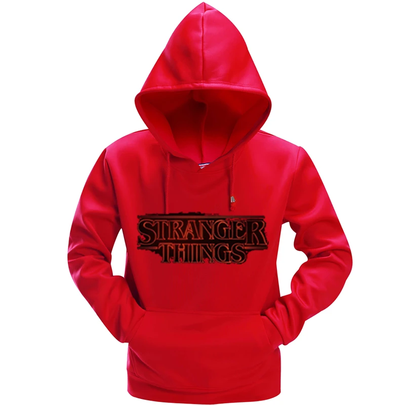 Пользовательские странные вещи толстовки с капюшоном дизайн логотипа длинный