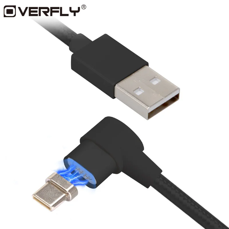 Слишком Магнитный кабель type C нейлоновый Плетеный USB кабели Магнитная Зарядка для