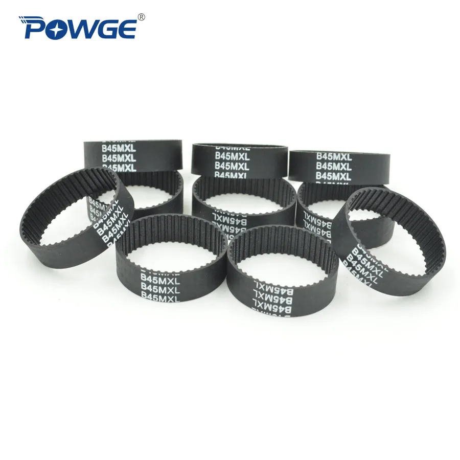 Зубчатый ремень POWGE MXL 45 зубьев 36 037 ширина 6 35 мм 9 5 каучук B45 синхронный B45MXL 36MXL