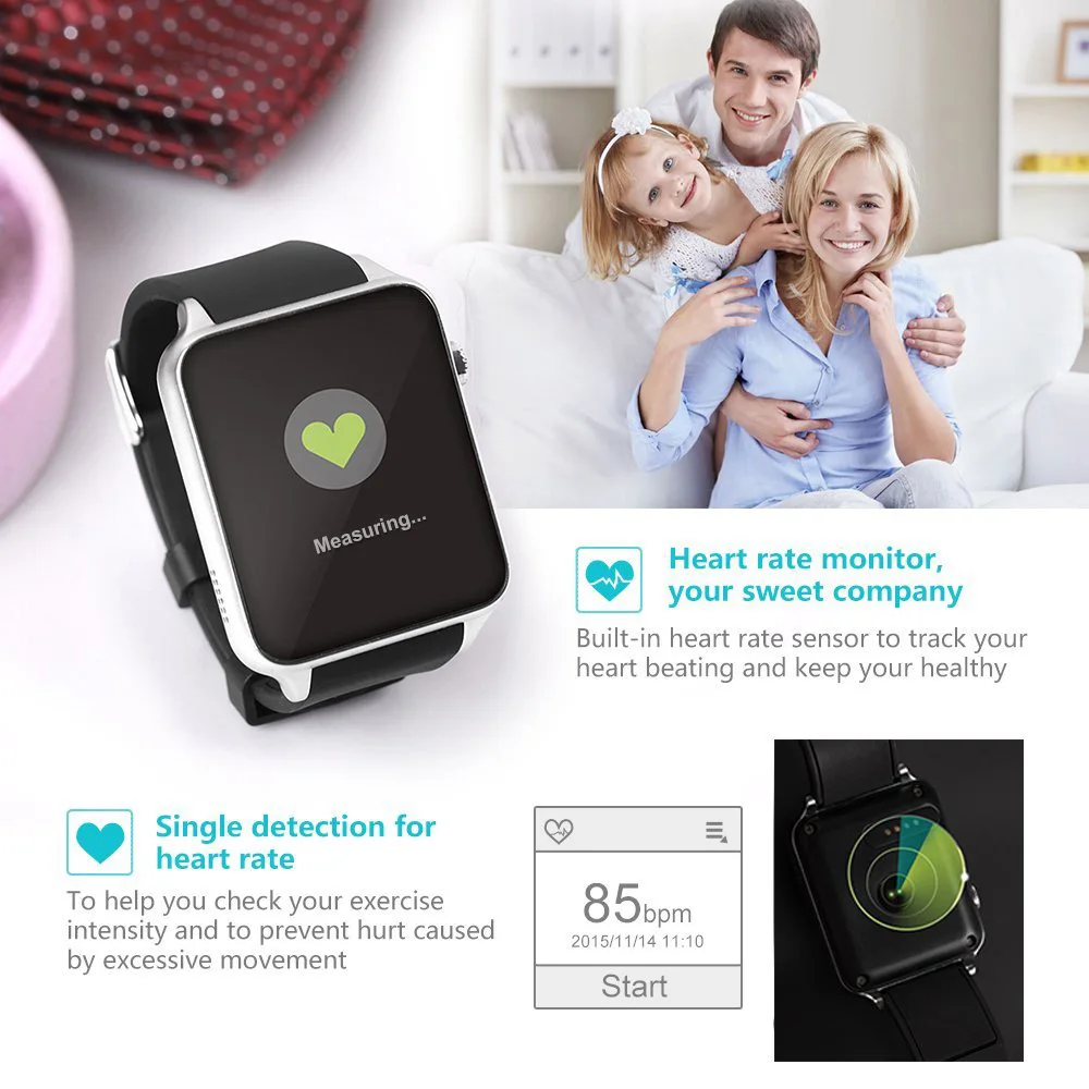 Смарт часы TimeOwner GT88 MTK2502 Bluetooth Часы камера SIM монитор сердечного ритма трекер сна SMS