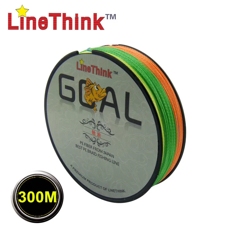Фото Рыболовная плетеная леска LineThink GOAL, ПЭ 4X, 6LB-100LB, 300 м №4